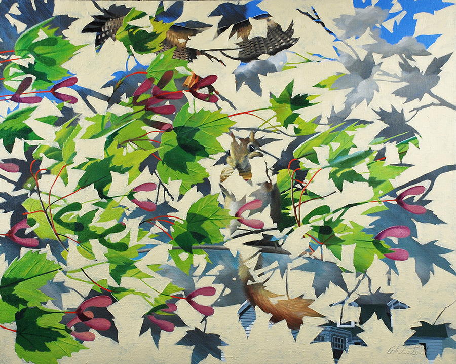 David Ahlsted - "Squirrels Tale", Oil on Canvas, 48 x 60"