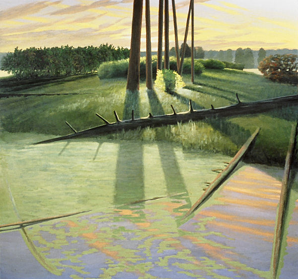 David Ahlsted - "Sunset, Great Swamp", Oil on Canvas, 60 x 60"