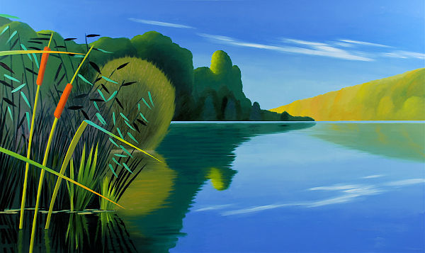 David Ahlsted - Right Panel, "Summer", Oil on Canvas, 6' 6" x10' 9"