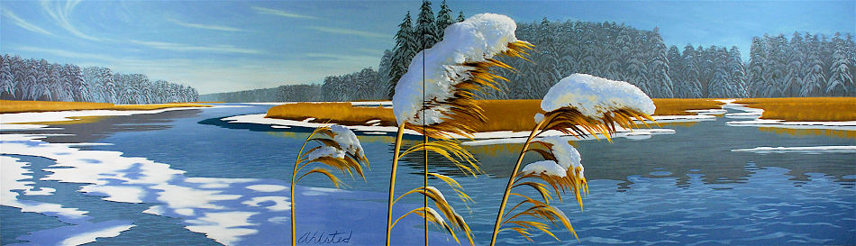 David Ahlsted - "Winter", Oil on Canvas, 6' 6" x 22' Installation