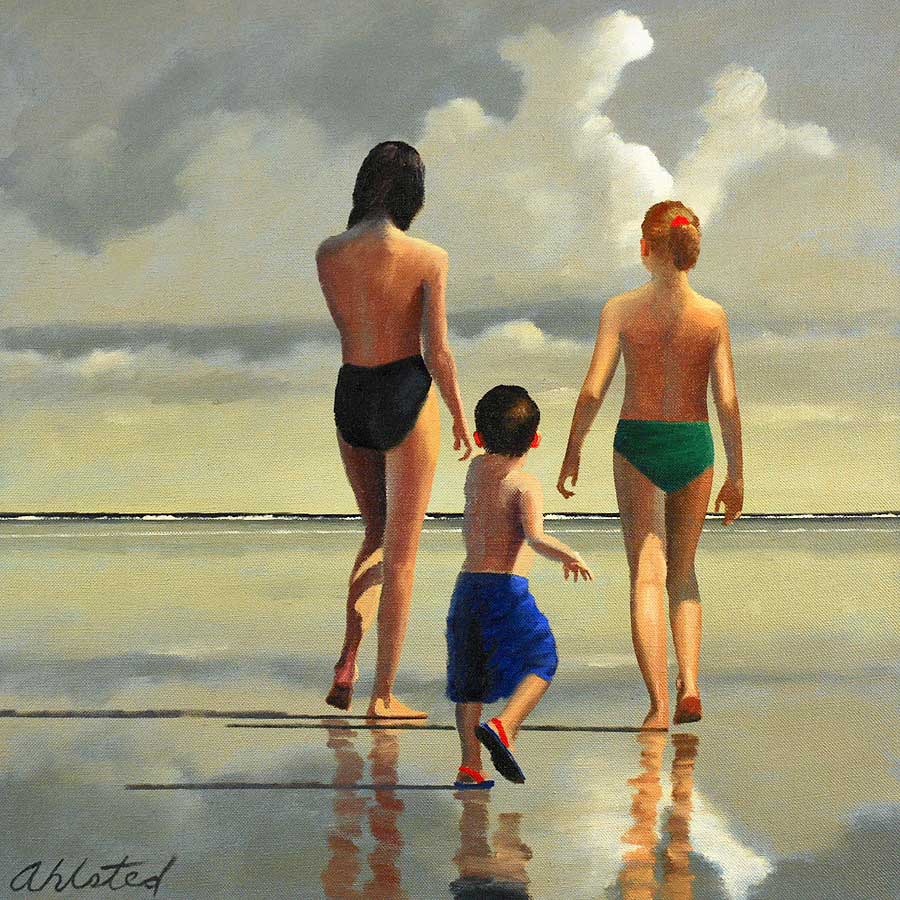 David Ahlsted - "Jersey Shore # 11", Oil on Canvas, 24 x 24"