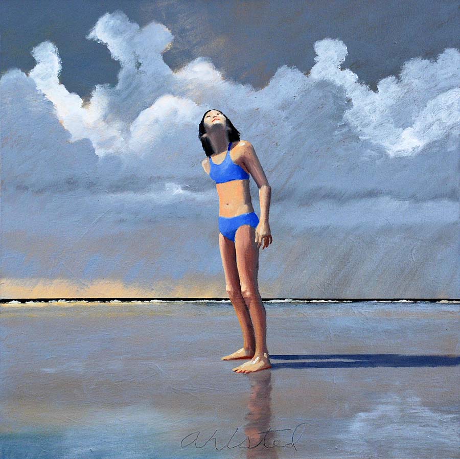 David Ahlsted - "Jersey Shore # 8", Oil on Canvas, 24 x 24"