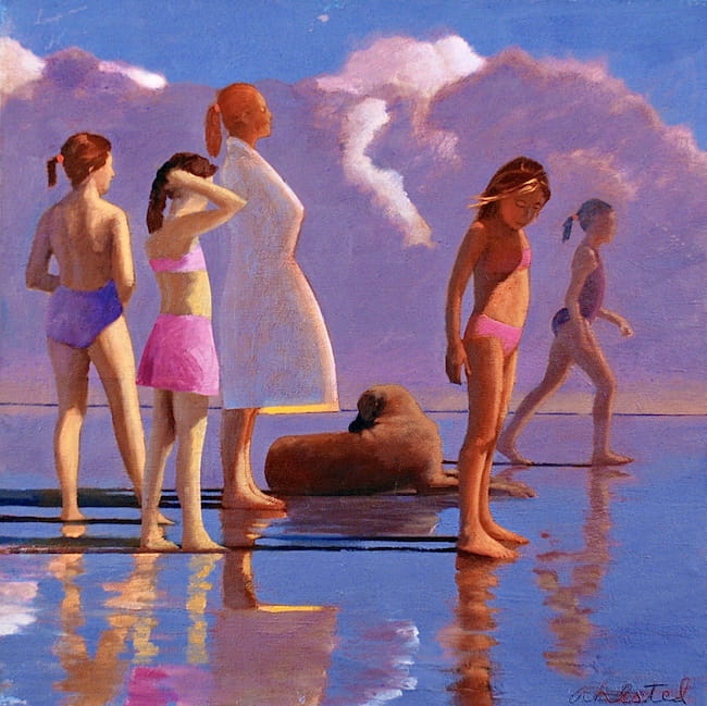 David Ahlsted - "One Fine Day", Oil on Canvas, 24 x 24".