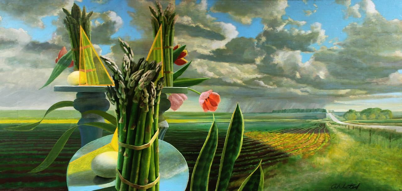 David Ahlsted - "Rite of Spring ", Oil on Linen, 28 x 58"