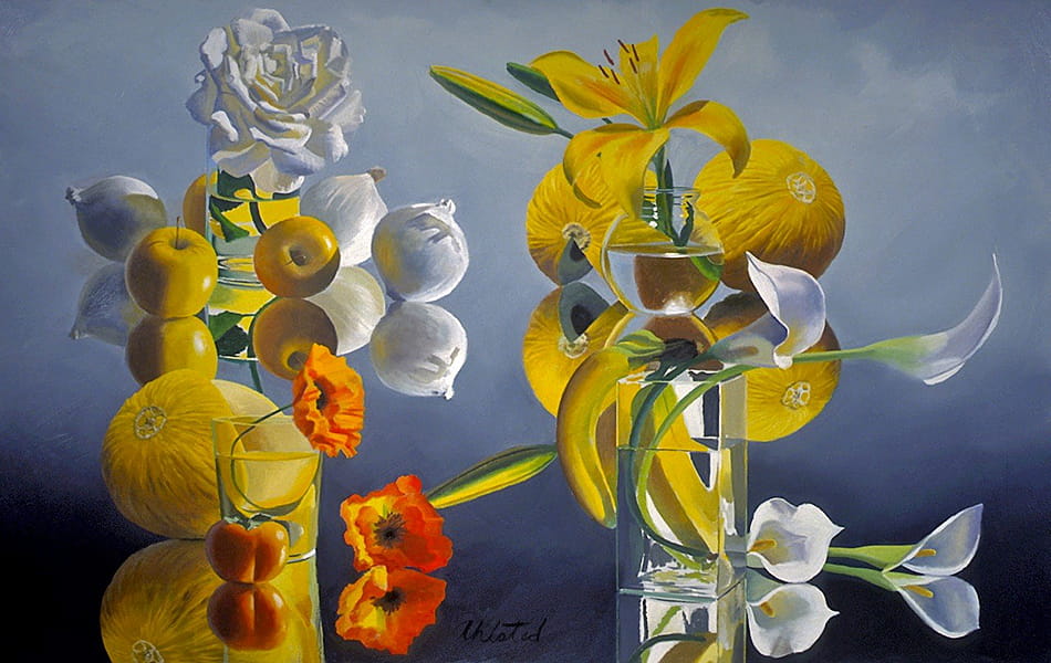 David Ahlsted - "Yellow & White", Oil on Canvas, 48 x 80" - Collection: Pittsburgh, Pa.