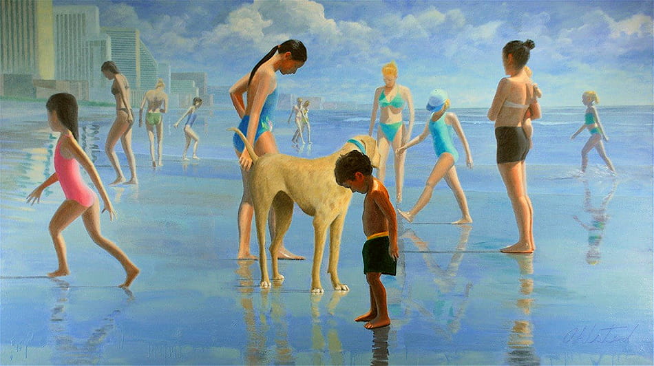 David Ahlsted - "Jersey Shore II" Oil on Canvas, 48 x 84"